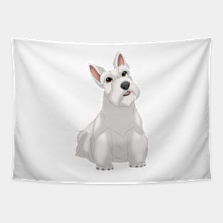 White Scottish Terrier Dog Tapestry