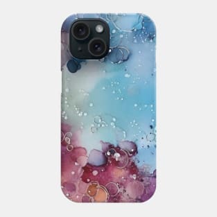 Pink and blue abstract art Phone Case