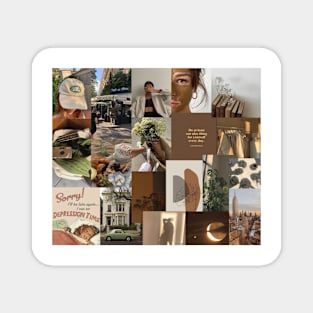 earth tones aesthetic collage Magnet