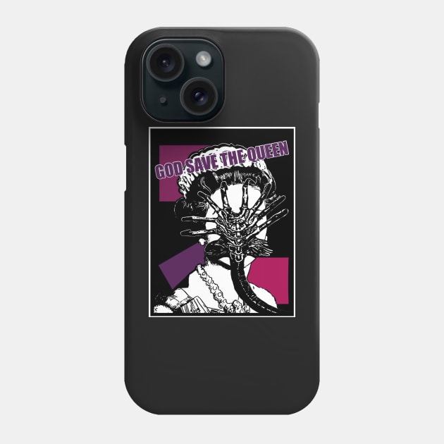 God save the Queen (face hugger) Phone Case by EstrangedShop