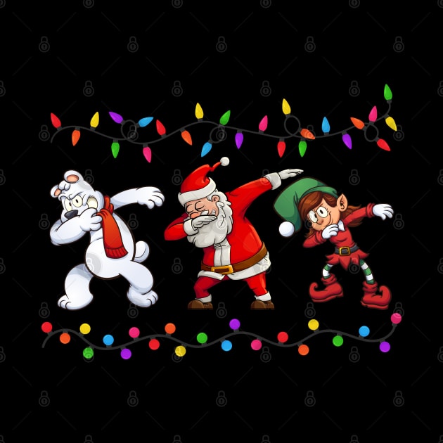 Dabbing Santa Elf Bear Christmas by medrik