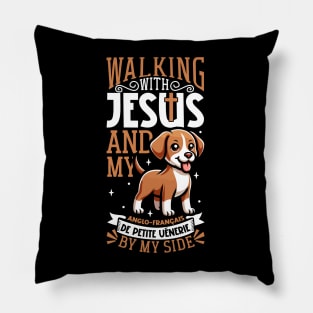 Jesus and dog - Anglo-Français de Petite Vénerie Pillow