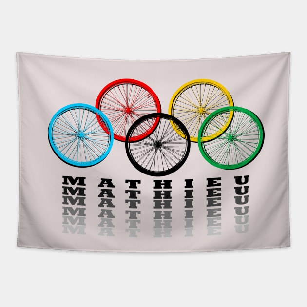 Ciclista Mathieu Tapestry by vintagejoa