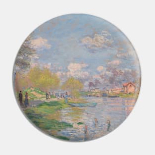 Spring by the Seine by Claude Monet Pin