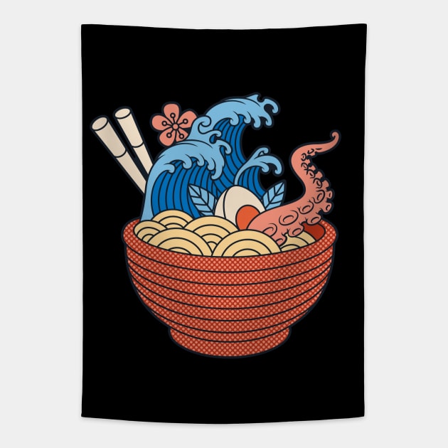 Ramen Noodles Bowl Tapestry by Buy Custom Things