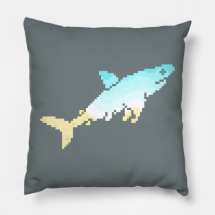 Modern Pixel Sea Shark Pillow