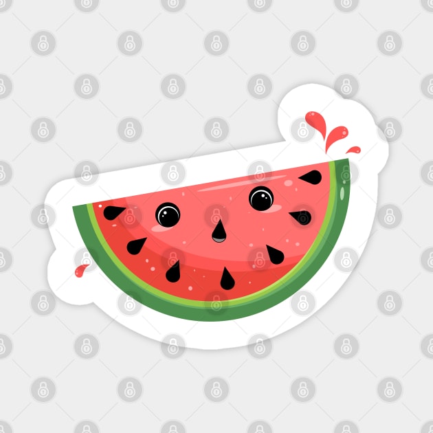 Shocked Kawaii Watermelon Magnet by H. R. Sinclair