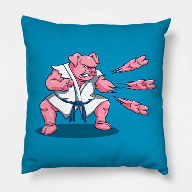 Pork Chops Pillow by Vincent Trinidad Art