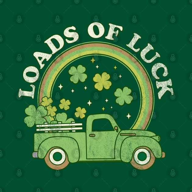 Loads of Luck Cute Green Truck - Shamrock Saint Patricks Day by OrangeMonkeyArt