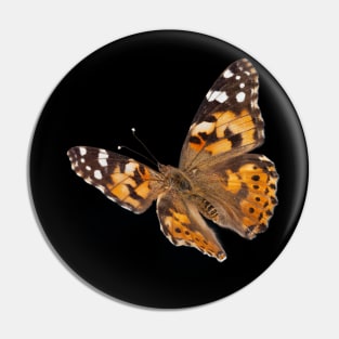 Digital Butterfly Orange Pin