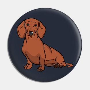 Red Dachshund Pin