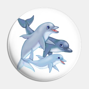 Dolphin Family Pod Pin