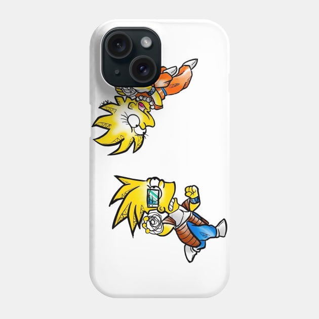 vegeta vs goku Phone Case by i want money