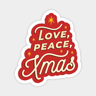 Love peace christmas Magnet