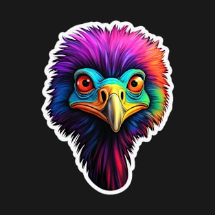 Vibrant Emu Visage T-Shirt