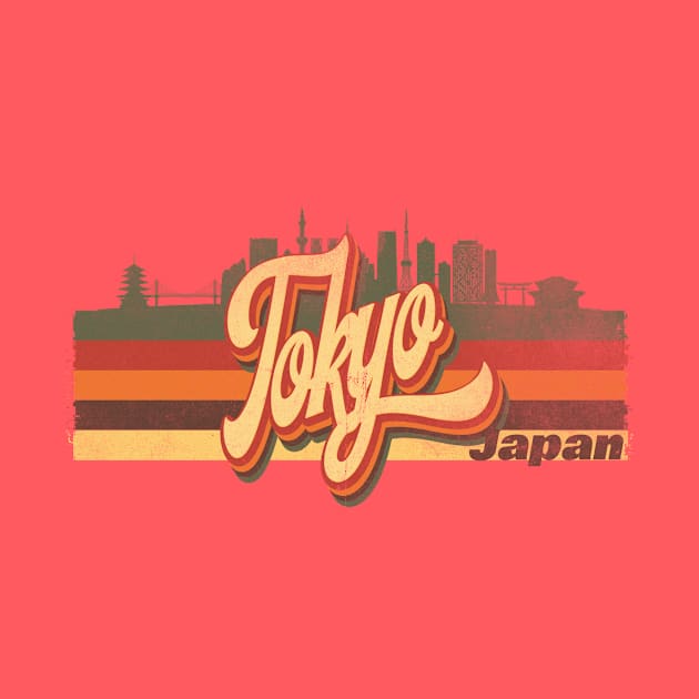 Retro Vintage Tokyo (distressed look) by Happy as I travel