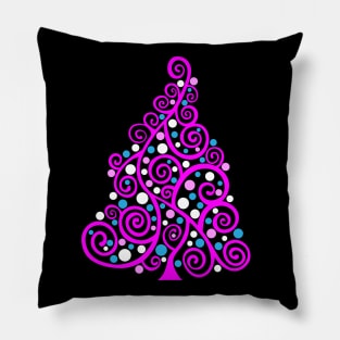 Doodle Christmas Tree - Barbie Style Colors, Pillow