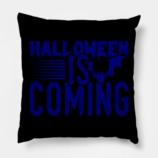 Halloween is coming - Blue color Pillow