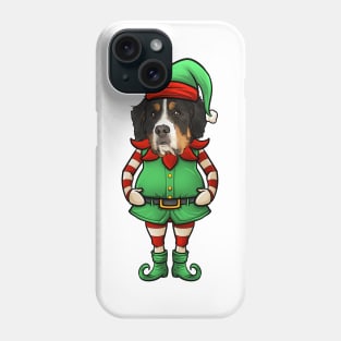 Bernese Mountain Dog Christmas Elf Phone Case