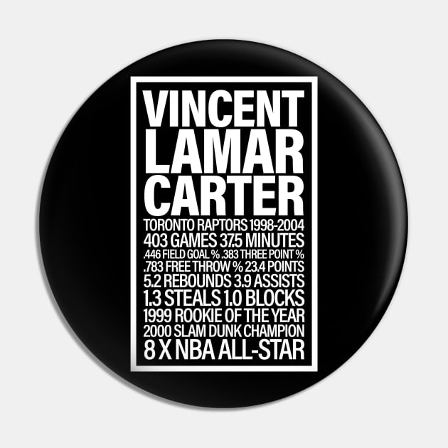 Vince Carter Stats Pin by Tees_N_Stuff