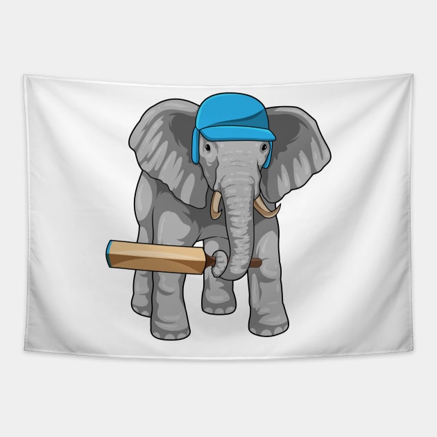 Elephant Cricket Cricket bat Tapestry by Markus Schnabel