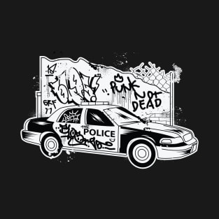 Police graffiti punk T-Shirt