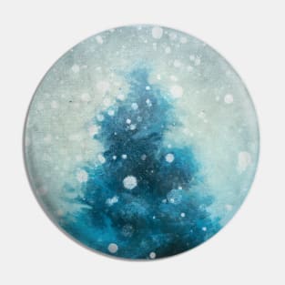 Winter Tree Painterly Pin