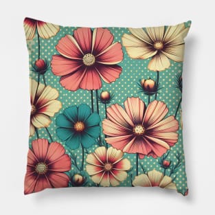 Cosmos Flowers Pillow