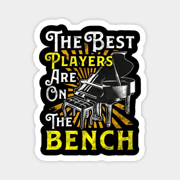 The Best Players Are On The Bench Pianist Pun Magnet by theperfectpresents
