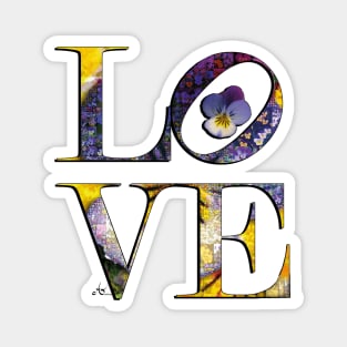 LOVE Letters February Birth Month Flower Violet Magnet