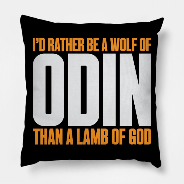 Pagan Norse Wolf Odin Worship Pillow by Mellowdellow