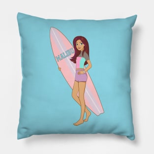 Malibu doll, beach surfer, summer dolls, baby doll girl, Pillow