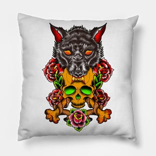 Wolfskull Pillow