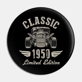 72 Year Old Gift Classic 1950 Limited Edition 72nd Birthday Pin