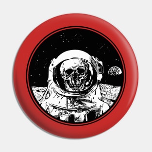 Skeleton Astronaut ∆∆∆ Outer Space Horror Artwork Pin