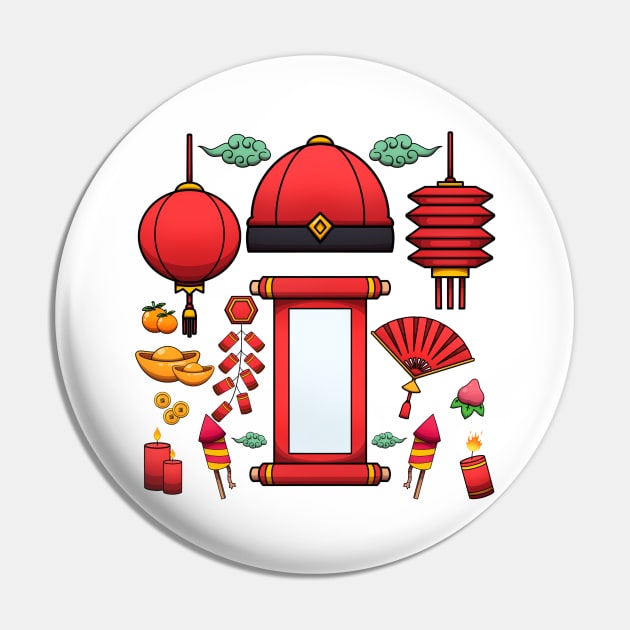 Lunar New Year Elements Pin by TheMaskedTooner