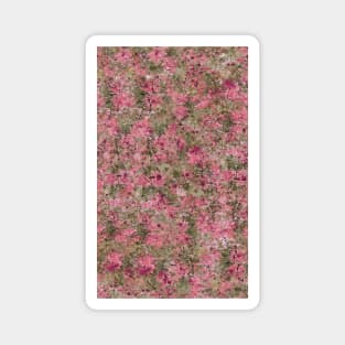 Pink Splattered Rose Garden Magnet