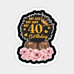 40th Birthday Diva 40th B-day Queen Crown Gift For Women Mother day Magnet