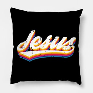 Jesus Retro Distress Pillow