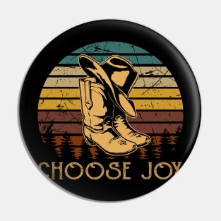 Choose Joy Cowboy Boots Pin