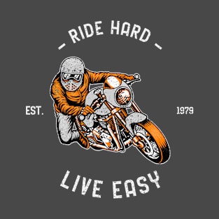 Ride Hard Live Easy Motorcycle T-Shirt