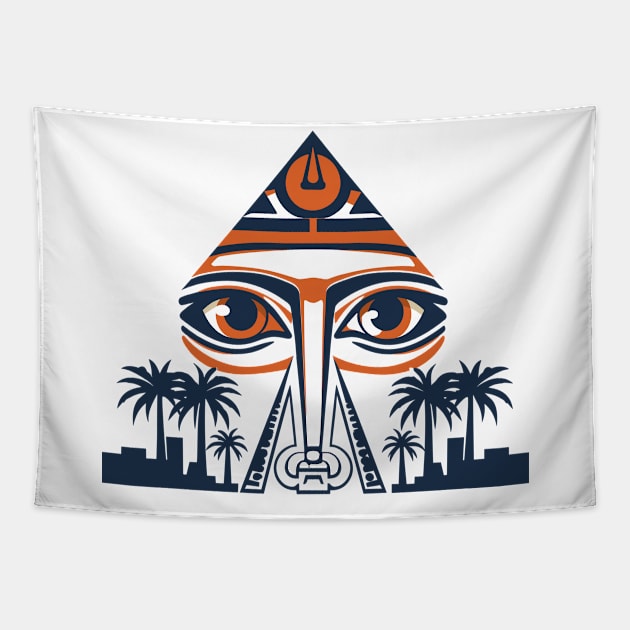 Ancient Egypt Pharaohs, Pyramids, Golden Elegance: Contemporary Twist Tapestry by FK