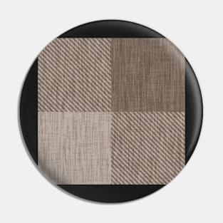 Brown and Tan Textured Buffalo Plaid Pin