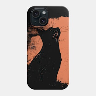 Artful Cat Silhouette Phone Case