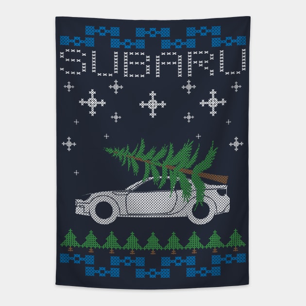 SUBIE BRZ XMAS Tapestry by HSDESIGNS