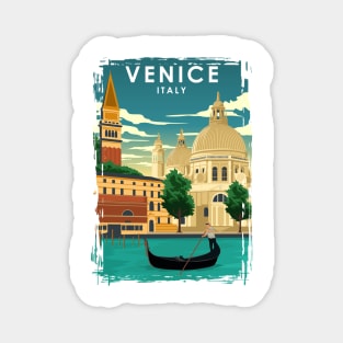 Venice Italy Vintage Minimal Travel Poster Magnet