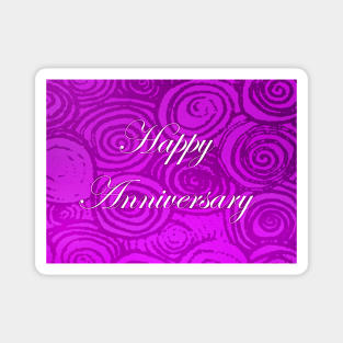 Anniversary Swirls Pink Magnet