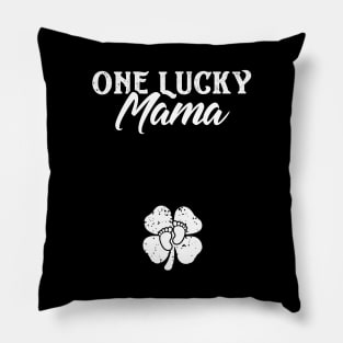 One Lucky Mama St Patricks Day Pregnancy Announcement Pillow