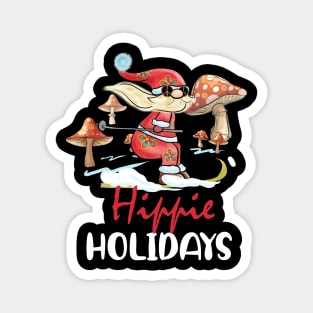 Hippie Holidays Christmas Magnet