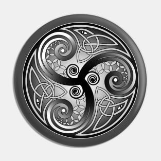 April Triskelion Gray Pin